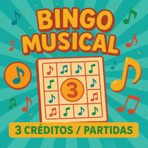 Bingo Musical Online – 3 Partidas Personalizadas con Música y Cartones Únicos